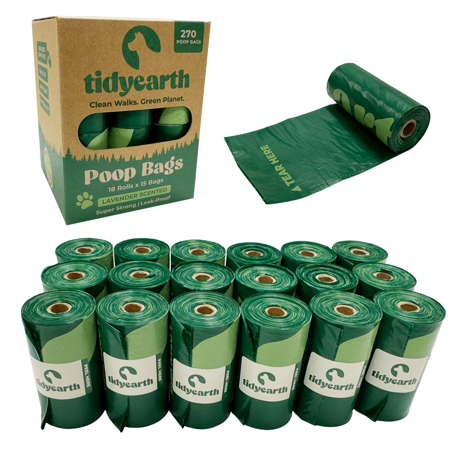 Tidy Walks Dog Poop Bags - Lavender Scented - 270 Bags