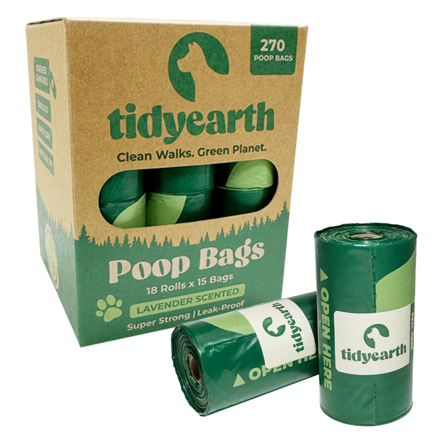 Tidy Walks Dog Poop Bags - Lavender Scented - 270 Bags